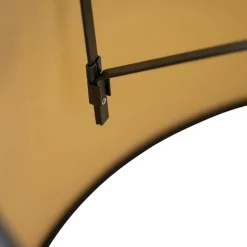 Baumwolllampenschirm schwarz 40/45/25 mit goldener Innenseite