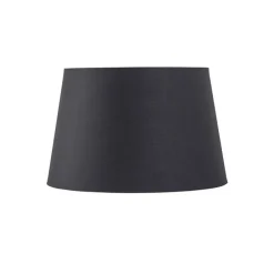 Baumwolllampenschirm schwarz 25/20/16 mit goldenem Interieur