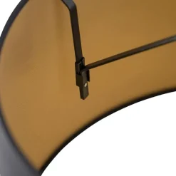 Baumwolllampenschirm schwarz 40/35/22 mit goldener Innenseite