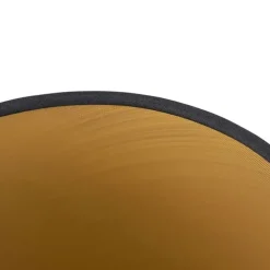 Baumwolllampenschirm schwarz 20/15/13 mit goldenem Interieur