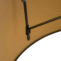 Baumwolllampenschirm schwarz 45/50/28 mit goldener Innenseite