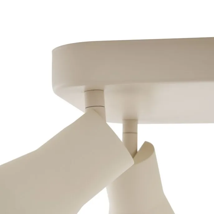 Beige GU10 Deckenstrahler 50 mm quadratisch 4-flammig - Stanley