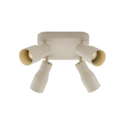 Beige GU10 Deckenstrahler 50 mm quadratisch 4-flammig - Stanley