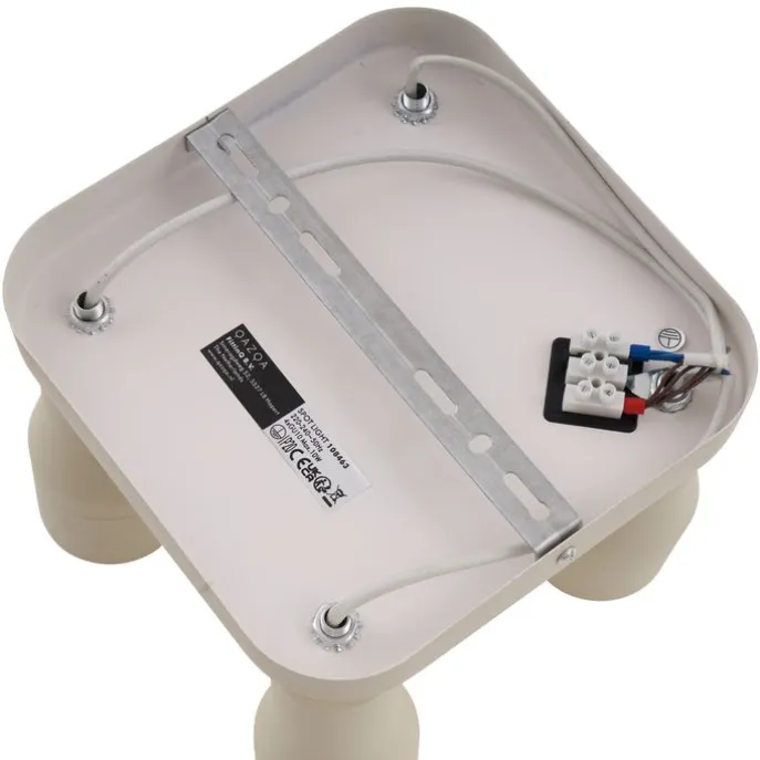 Beige GU10 Deckenstrahler 50 mm quadratisch 4-flammig - Stanley