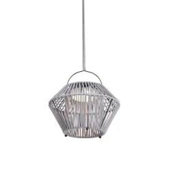 Böhmische Tischleuchte Grau inkl. LED 3-Stufen-Dimmbar IP54 Solar Wiederaufladbar - Duco