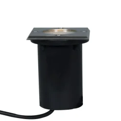 Bodeneinbaustrahler für außen Edelstahl gebürstet 10,5 cm IP65 - Basic Square