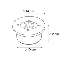 Bodenstrahler inkl. LED auf Solarenergie IP44 - Tiny