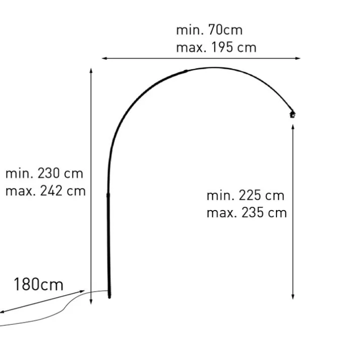 Bogen aus Messing für XXL-Bogenlampe ohne Sockel