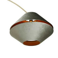 Bogenlampe aus Messing mit schwarzem und doppeltem Samtschirm Grün - XXL