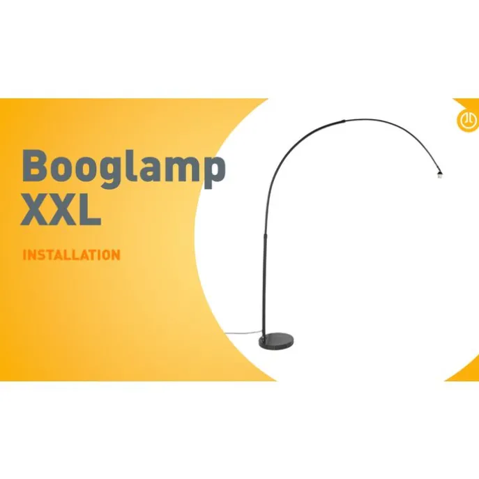 Bogenlampe schwarz Veloursschirm schwarz mit Gold 50 cm - XXL