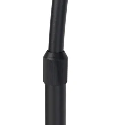 Bogenlampe schwarz Veloursschirm schwarz mit Gold 50 cm - XXL