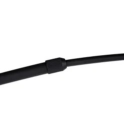 Bogenlampe schwarz Veloursschirm schwarz mit Gold 50 cm - XXL