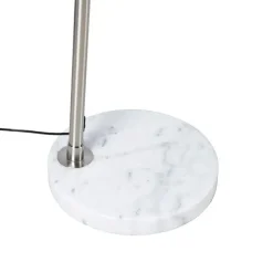 Bogenleuchte Stahl mit Marmorsockel weiß verstellbar - XXL