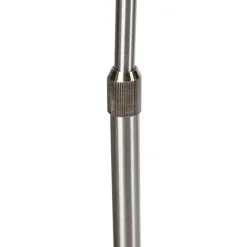 Bogenleuchte Stahl Stoffschirm weiß 50/50/25 verstellbar - XL