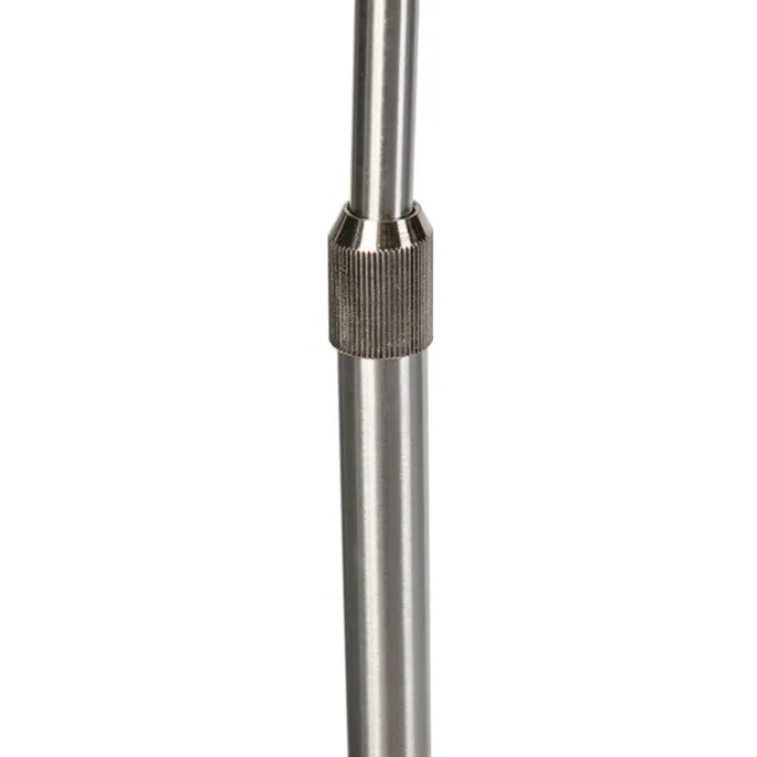 Bogenleuchte Stahl Stoffschirm weiß 50/50/25 verstellbar - XL