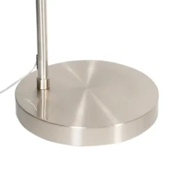 Bogenleuchte Stahl Stoffschirm weiß 50/50/25 verstellbar - XL