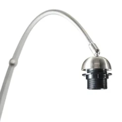 Bogenleuchte Stahl Stoffschirm weiß 50/50/25 verstellbar - XL