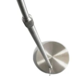 Bogenleuchte Stahl Stoffschirm weiß 50/50/25 verstellbar - XL