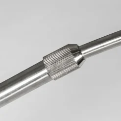 Bogenleuchte Stahl Stoffschirm weiß 45 cm - XXL