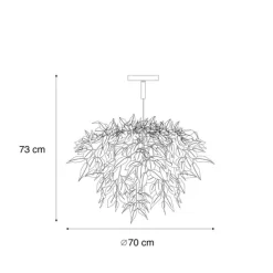 Boho Deckenleuchte Grün 3-flammig - Leavy