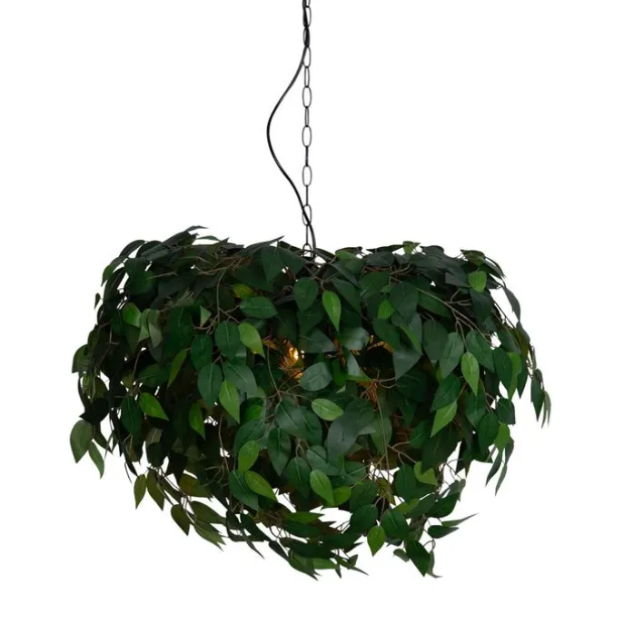 Boho-Hängelampe Grün 4-flammig - Leavy