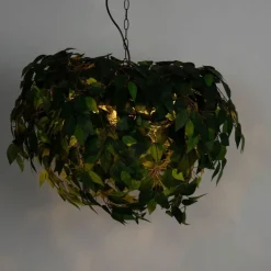 Boho-Hängelampe Grün 4-flammig - Leavy