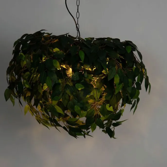 Boho-Hängelampe Grün 4-flammig - Leavy