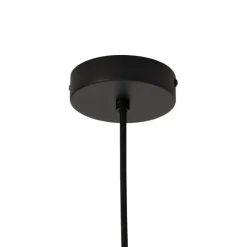 Boho-Hängelampe Schwarz mit Bambus - Lily