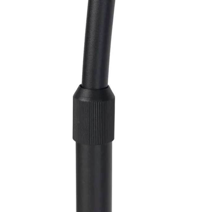 Botanische Bogenlampe mit schwarzem Samt-Schirm Pfauen-Design 50 cm - XXL