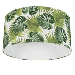 Botanische Hängelampe schwarz mit Blattschirm 50cm - Combi 1