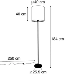 Botanische Stehlampe Messing mit grünem Schirm 40 cm - Simplo