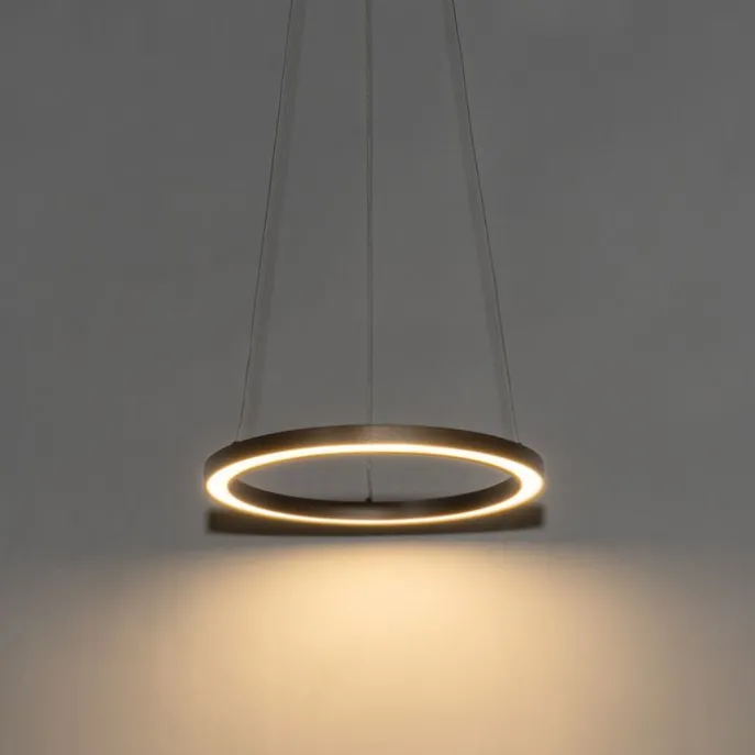 Bronze Hängeleuchte 40 cm inkl. LED 3-stufig dimmbar - Girello