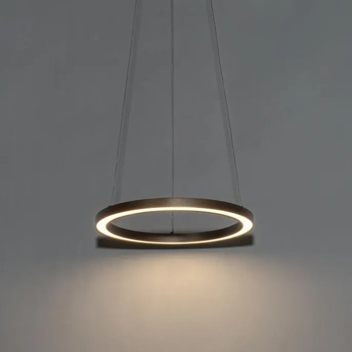 Bronze Hängeleuchte 40 cm inkl. LED 3-stufig dimmbar - Girello