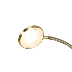 Bronze Stehleuchte inkl. LED und Dimmer mit Leselampe - Fez