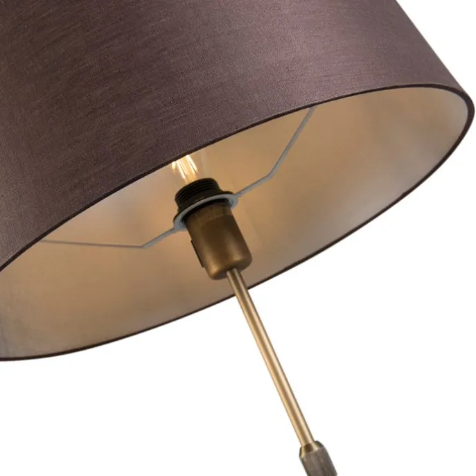 Bronze Stehleuchte mit braunem Lampenschirm verstellbar 45 cm - Parte