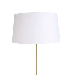 Bronze Stehleuchte mit Leinenschirm weiß 45 cm verstellbar - Parte