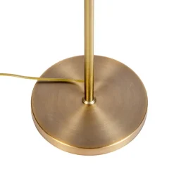 Bronze Stehleuchte mit Leinenschirm taupe verstellbar 45 cm - Parte