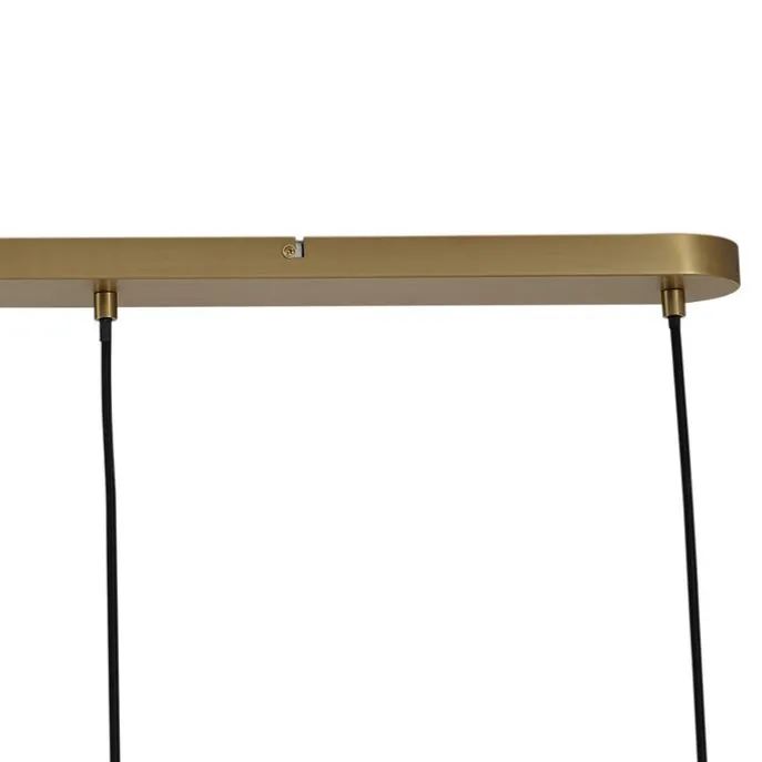 Bronzefarbene Hängelampe mit Rauch-, Bernstein- und Grünfarbenem Glas Rechteckig 4-flammig - Bao