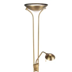 Bronzene Stehleuchte mit Leselampe inkl. LED und Dimmer - Diva 2