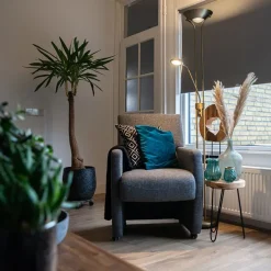 Bronzene Stehleuchte mit Leselampe inkl. LED und Dimmer - Diva 2