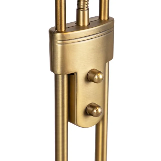 Bronzene Stehleuchte mit Leselampe inkl. LED und Dimmer - Diva 2