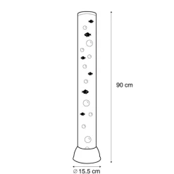 Bubble Tube Schwarz 90cm inkl. LED RGB - Zoop
