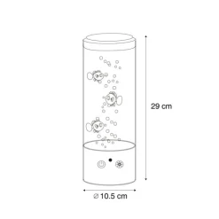 Bubble Tube Schwarz 30cm inkl. LED RGB - Sealife