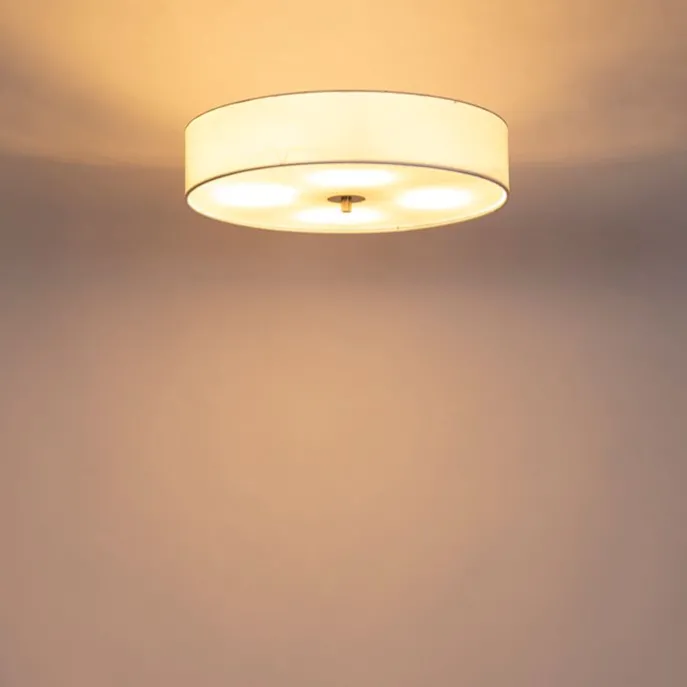 Country Deckenleuchte weiß 50 cm - Drum