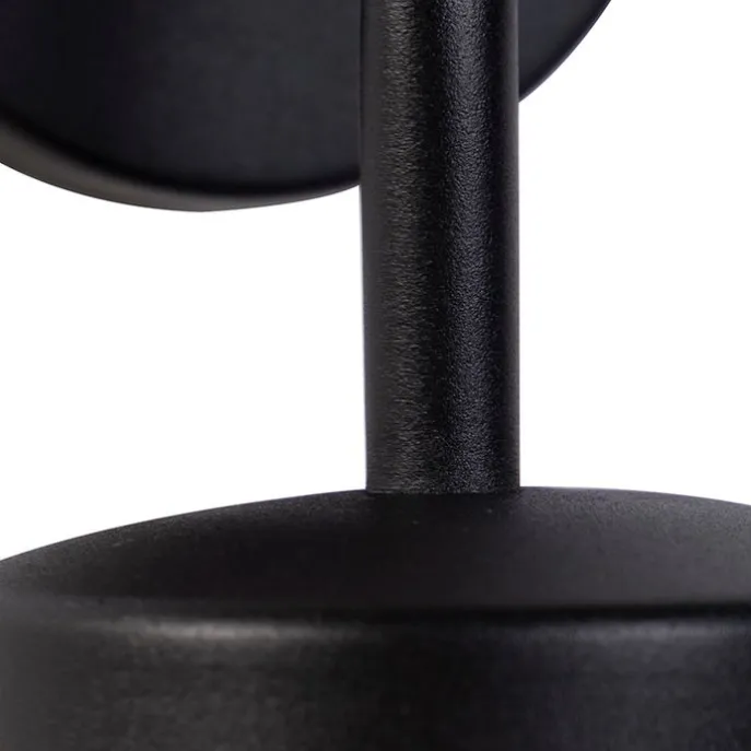 Country Wandleuchte schwarz mit Glas - Elza