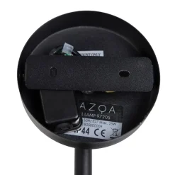 Country Wandleuchte schwarz mit Glas - Elza