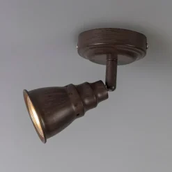 Decken- und Wandstrahler rostbraun schwenkbar - Coney 1