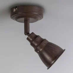 Decken- und Wandstrahler rostbraun schwenkbar - Coney 1