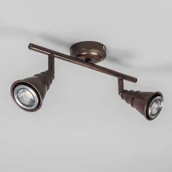 Decken- und Wandstrahler rostbraun schwenkbar - Coney 2