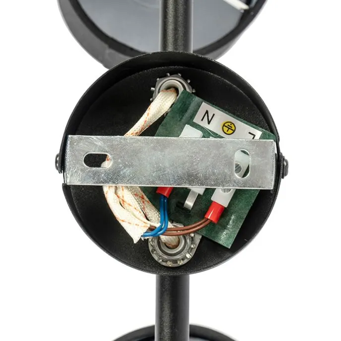 Deckenfleck schwarz mit schwarzem Schirm 2-Licht verstellbar - Hetta